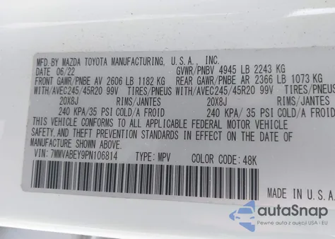 2023 Mazda Cx-50 2.5 Turbo Premium Plus из США, поврежденный, VIN 7MMVABEY9PN106814